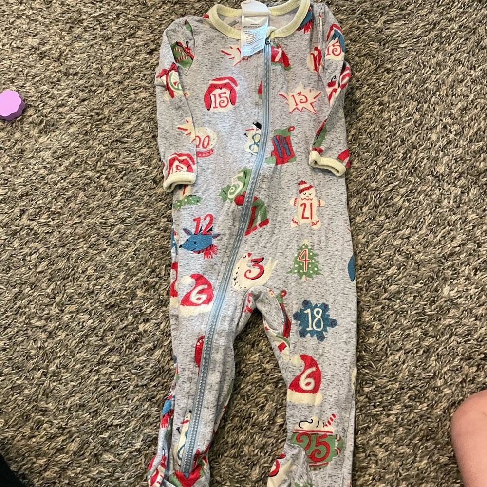 Christmas zipper pj set